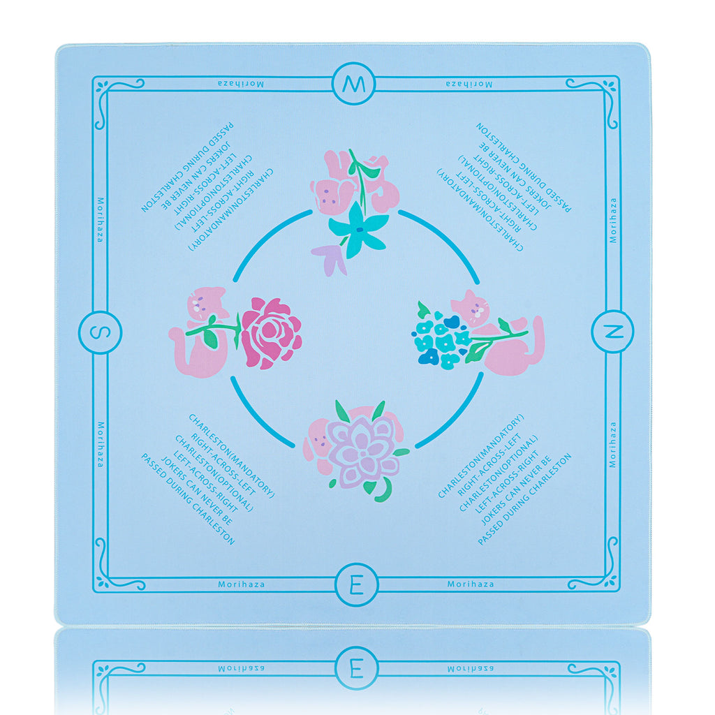 Morihaza Premium Mahjong Mat for Table - Non-Slip Mahjong Table Cloth with Printed Rules - Stylish Mah Jongg Accessories for Women (Style-1)
