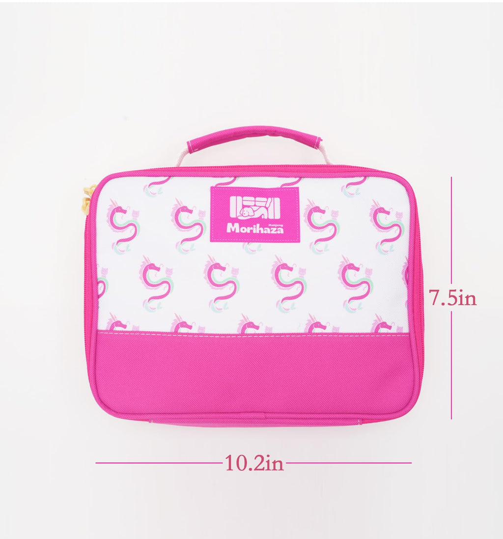 Morihaza Canvas Mahjong Tiles Bag, Empty Zippered Storage Pouch for 160/166 American Mahjong Tiles, Thickened Protective Case for Travel & Game Nights, 10.2"x7.5"x3.5"