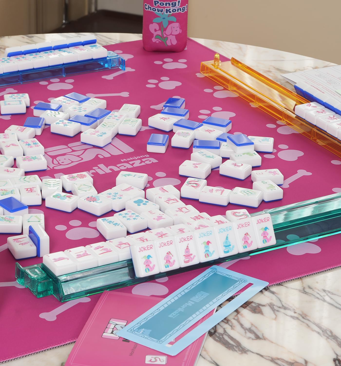 Morihaza Premium Mahjong Mat for Table - Non-Slip Mahjong Table Cloth with Printed Rules - Stylish Mah Jongg Accessories for Women (Style-2)