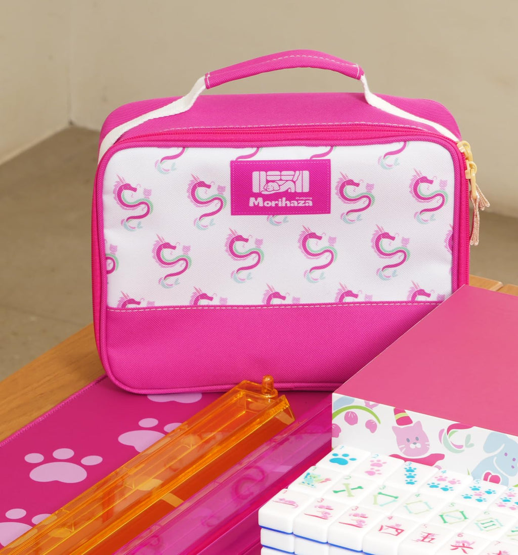 Morihaza Canvas Mahjong Tiles Bag, Empty Zippered Storage Pouch for 160/166 American Mahjong Tiles, Thickened Protective Case for Travel & Game Nights, 10.2"x7.5"x3.5"