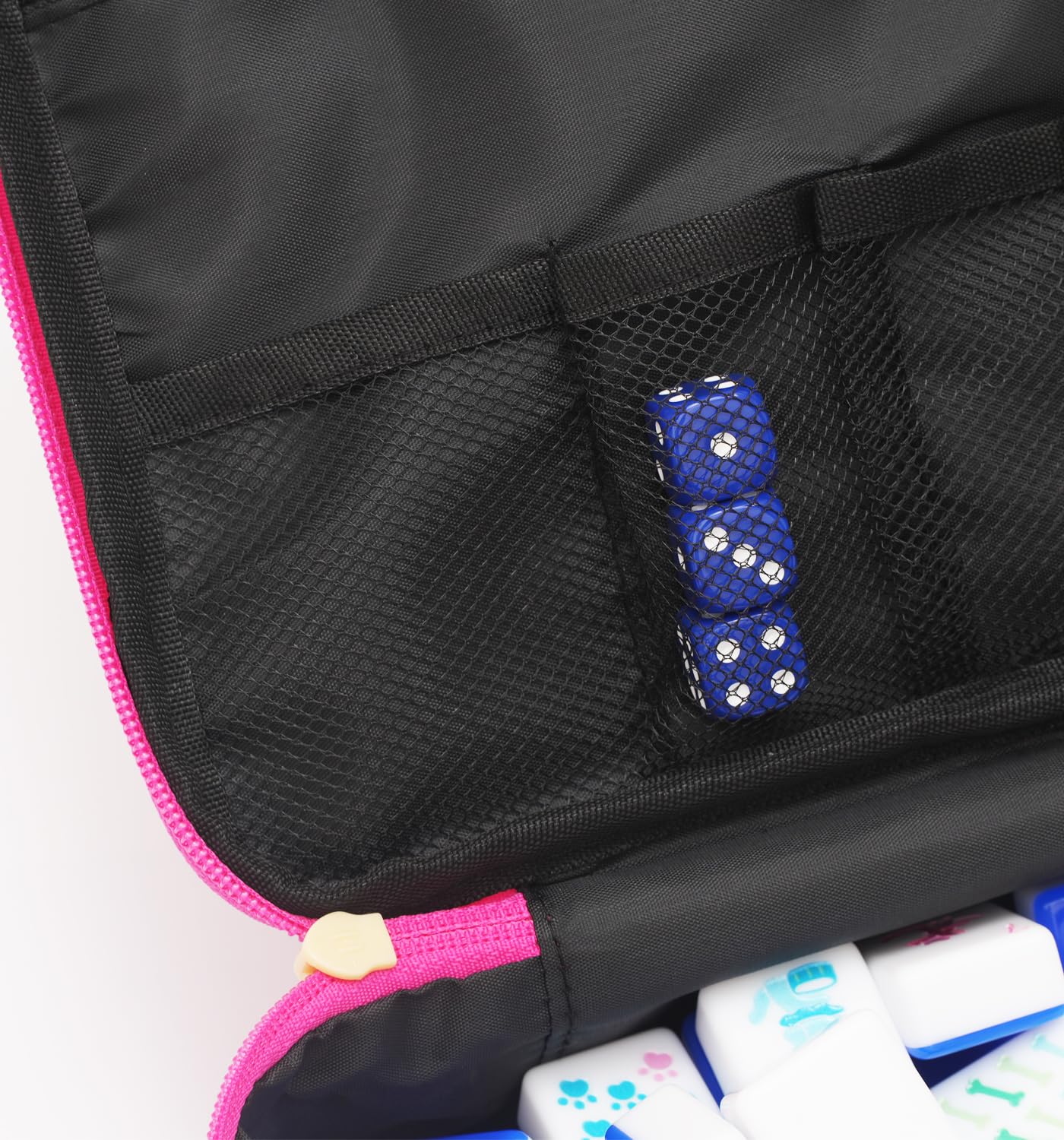 Morihaza Canvas Mahjong Tiles Bag, Empty Zippered Storage Pouch for 160/166 American Mahjong Tiles, Thickened Protective Case for Travel & Game Nights, 10.2"x7.5"x3.5"